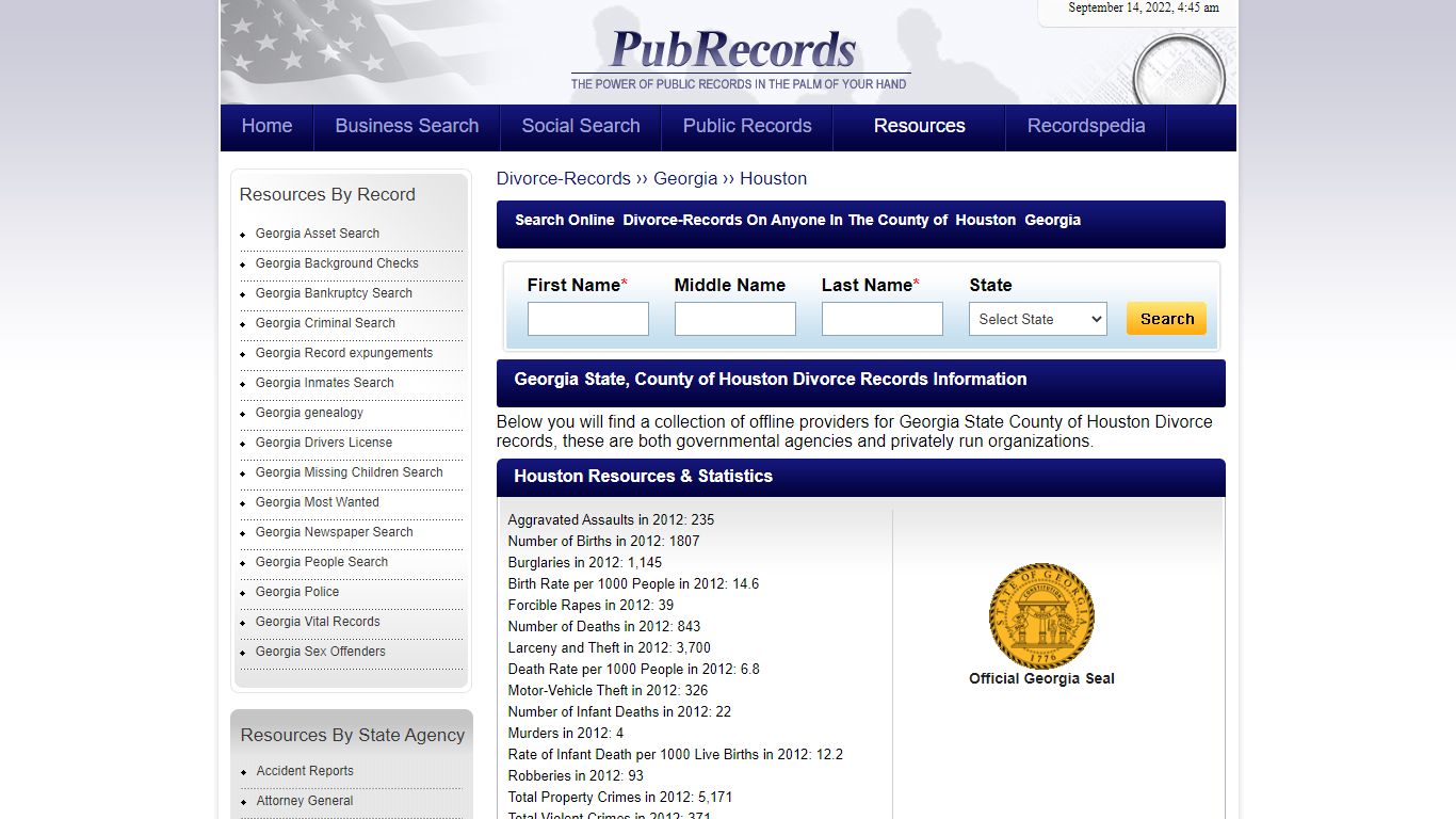Houston County, Georgia Divorce Records